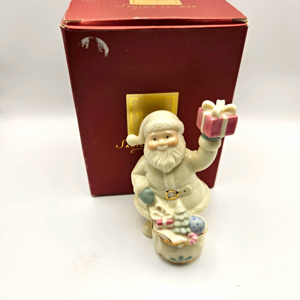 Lenox For the Holidays Santa's Toy Bag Santa Porcelain Figurine Boxed